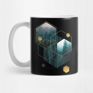 Forest cube gold Mug